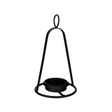 Suport Lumanare in forma de Clopot, Metal, Negru, 11x5x15 cm, ATU-081353, Oem