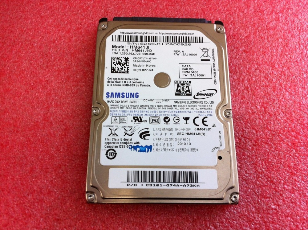 Hard Disk Laptop 2.5 inch 640GB 5400 RPM 8MB SATA 2 Diversi Producatori,  500-999 GB, SATA2 | Okazii.ro