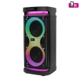Boxa portabila, 160W, Wireless, LED, MP3, USB, microSD, slot suport telefon, subwoofer dublu, telecomanda