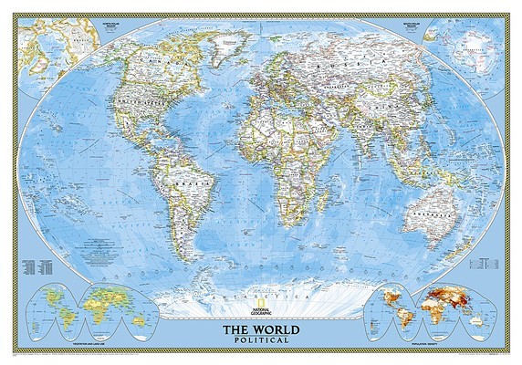National Geographic: World Classic Wall Map (43.5 X 30.5 Inches)