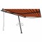 vidaXL Copertină autonomă retractabilă automat oranj&amp;maro 450x300 cm 3069770