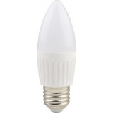 Bec LED lumanare cu baza din ceramica, model C37, 9W=75W, 6400K, lumina calda, dulie E27