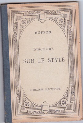 bnk ant Buffon - Discours sur le style foto