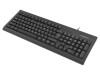 Tastatură neagră USB A NATEC, US layout, cablu 1,5m, 104 butoane, ergonomic