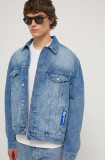 Cumpara ieftin Karl Lagerfeld Jeans geaca jeans barbati, de tranzitie, oversize
