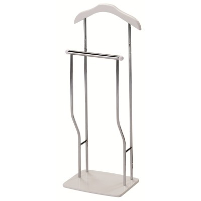 Portmantou dublu, tip valet, SL Greg, cromat, lemn, 107 cm, alb foto