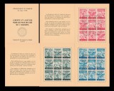1959 Exil Romania - Set rar 3 carnete filatelice Europa care sufera, blocuri de 9 vignete nedantelate