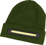 Čiapka Strend Pro beanie, 40x LED, zelen&aacute;, akrylov&eacute; vl&aacute;kna, 750 mAh bat&eacute;ria