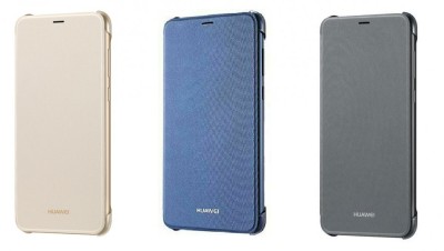 Husa originala Flip Cover Huawei P Smart + folie sticla + stylus foto
