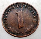 B.104 GERMANIA 1 REICHSPFENNIG 1939 D, Europa, Bronz