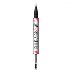 Marker de sprancene si gel de fixare 2 in 1 255 Soft Brown Build a Brow, 1.4g, Maybelline