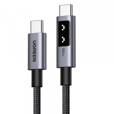 Cablu Date si Incarcare USB-C - USB-C UGREEN L509, 100W, 0.5m, Gri foto