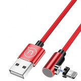 Cablu Incarcare USB la Lightning Usams Magnetic U54, 1 m, Rosu SJ444USB02