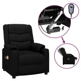Cumpara ieftin Fotoliu de masaj electric, negru, piele ecologica