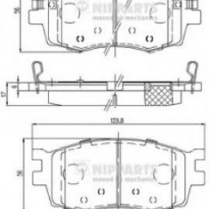 Set placute frana,frana disc HYUNDAI ACCENT III limuzina (MC) (2005 - 2010) NIPPARTS J3600542