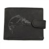 Portofel Barbati Piele Naturala Crap Negru RFID 9.5x12 cm Hunter