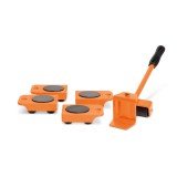 Set Role Mutat Mobilă Handy, Portocaliu, Cric Inclus, Sarcină Max 150Kg, Plastic/Metal, Transport Ușor