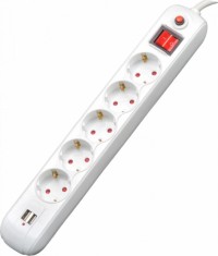 PRELUNGITOR SPACER SCHUKO x5 16A 4.5m WH foto