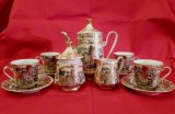 Set pentru ceai |portelan pictat| piese asiatice vechi