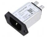 Conector AC soclu tată 1A 250VAC IEC 60320