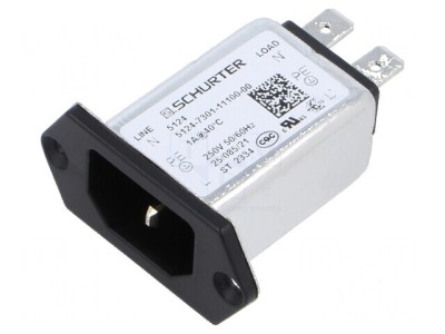 Conector AC soclu tată 1A 250VAC IEC 60320 foto