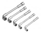 Set 5 Chei Tubulare Cotite Tolsen, 8-17mm, Otel Crom Vanadiu, Antiderapant, Cromat, Durabile, Uz Profesional