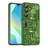 Husa pentru samsung galaxy a16, glitter magsafe, atasare magnetica, deep green