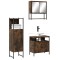 vidaXL Set mobilier de baie, 3 piese, stejar fumuriu, lemn prelucrat 3214697