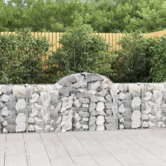 vidaXL Coșuri gabion arcuite 5 buc, 200x30x80/100cm, fier galvanizat