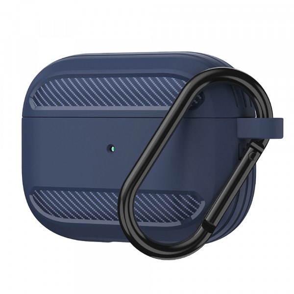 Husa Techsuit Carbon pentru Apple AirPods 3, Albastra