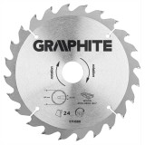 Disc fierastrau circular cu carbura Graphite 190 x 30 mm, 24 dinti