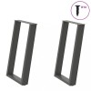 VidaXL Picioare de masă &icirc;n formă de U, 2 buc., antracit, 60x(72-73) cm, oțel 4012790