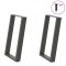 vidaXL Picioare de masă &icirc;n formă de U, 2 buc., antracit, 60x(72-73) cm, oțel 4012790