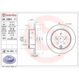 Set disc frana Subaru Forester 11.12-, Impreza Liftback 10.11-, Impreza Sedan 07.11-, Xv 09.11-, Xv 04.17-, Spate, 274X10mm, plin, Brembo