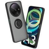 Husa Xiaomi Redmi A3 Asteroid GSM Glinth cu inel suport stand magnetic, negru
