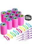 Set de suluri pentru păr cu 141 de piese, inclusiv 60 de suluri pentru păr din plastic (multicolor, 6 mărimi)