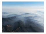Tablou Canvas, "Priveliște montană &icirc;nvăluită &icirc;n ceață", Ceață, Munți, Orizont, Liniște, &Icirc;nălțime, Serenitate, Natură, Spațiu, Priveliște, Mister, 39 x