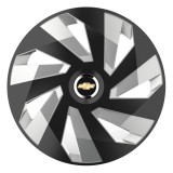 Set 4 Capace Roti, potrivite jantelor de R15, pentru Chevrolet, model vector black and silver