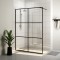 Gossi paravan de dus walk-in negru 140x195 cm sticla esg transparenta