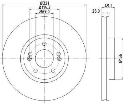 Disc frana VW CRAFTER 30-50 platou / sasiu (2F) (2006 - 2016) KRIEGER 0950004082 foto