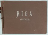 RIGA ( LATVIJA ) , ALBUM DE FOTOGRAFII CU TEXT IN LETONA , GERMANA , ENGLEZA , FRANCEZA , EDITIE DE INCEPUT DE SECOL XX