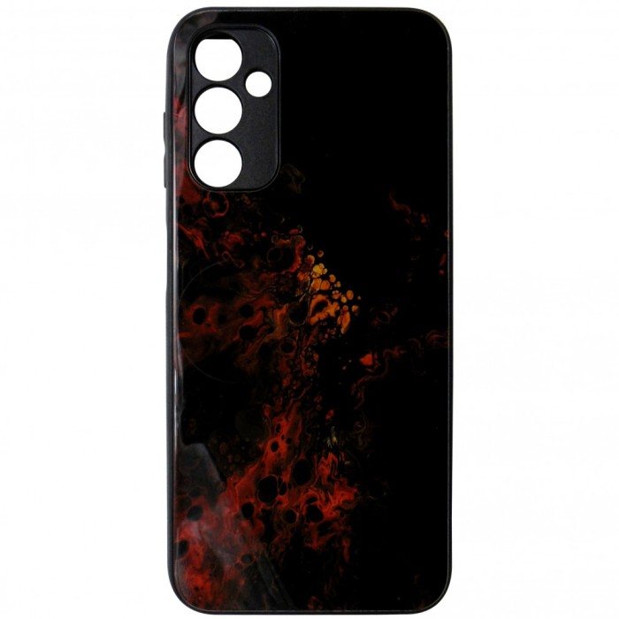 Husa tip capac spate silicon TPU + plastic multicolor (Red Nebula) pentru Samsung Galaxy A14 4G, 5G