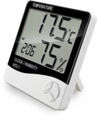 Ceas Digital Cu Termometru Si Higrometru Ecran LCD HTC-1