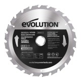 Panza circular pentru taiat lemn, pentru fierastraie circulare Evolution 185mm, &Oslash;185 x 20 mm, 24 de dinti TCT