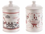 Cumpara ieftin Set 2 borcane decorative ceramica 11.5x19 cm
