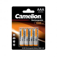 Acumulatori Camelion AAA R3 1000mAh 1,2V Ni-MH set 4 buc