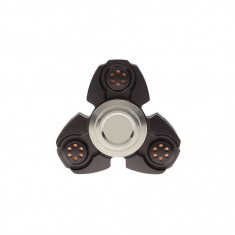 Fidget Spinner Metalic - Negru/Argintiu foto