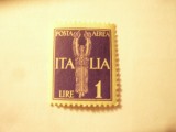 Timbru Italia 1930 Posta Aeriana , val. 1 Lira, Nestampilat