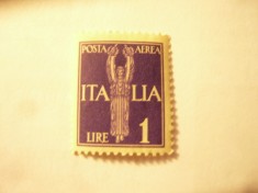 Timbru Italia 1930 Posta Aeriana , val. 1 Lira