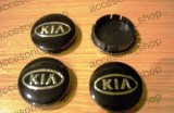 Capace Jante Auto KIA 60mm/55mm, Set 4 Bucati, Plastic+Metal